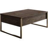 Salontafel Woody Fashion | 90 x 60 x 40 cm | Walnut Gold