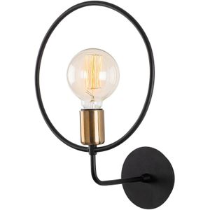 Moderne Zwart Metalen Wandlamp | Tatum, 26x19cm