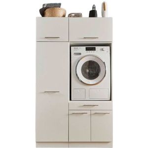 Wasmachinekastcombinatie Laundreezy | 118 x 68 x 200 cm | Wit