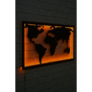 Brandhout LED Strip Verlichting | Geel | 375cm Snoer | 71x40cm