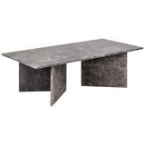 Salontafel Vega - 140x70x42cm - donkerbruin marmer