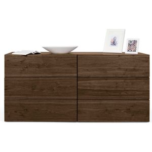 Commode Aurora 6 laden - walnoot