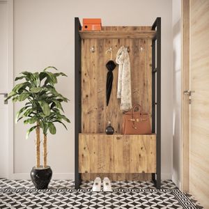 Locelso vestiaire | Metalen Frame | Atlantic Pine | 90x180x34cm