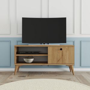 Modern eiken tv-meubel met meerdere planken