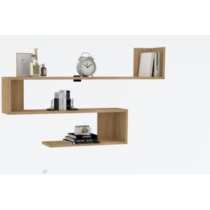 Houten Fashion Wandplank | Melamine Laag | Saffier Eik