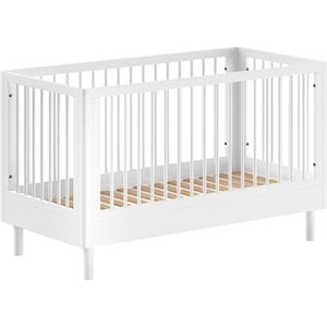 Babybed Forrest 70 x 140cm - verstelbaar - wit beukenhout