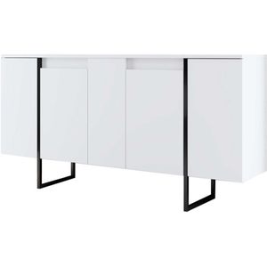 Dressoir Woody Fashion | 160 x 35 x 80 cm | White Black-design