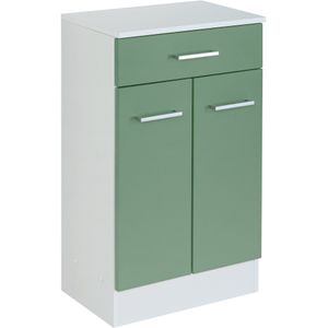 Badkamerkast Ricca 50cm 2 deuren & 1 lade - wit/groen