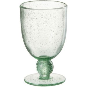 J-Line Lisboa wijnglas - glas - muntgroen - woonaccessoires