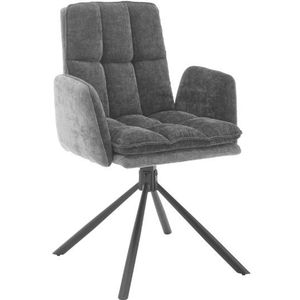 Gestoffeerde stoel Livia | 67 x 60 x 90 cm | Grijs