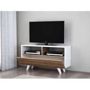 Furny Home TV Stand | 100% Melamine Gecoat | 18mm Dik | Wit Noten