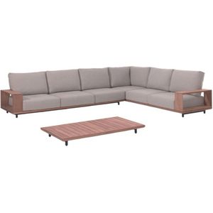 Loungeset Cabo Verde teak en Olefin - teakhout/ecru