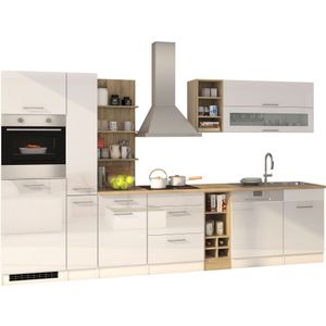 Kitchenette Milan | Inclusief dampkap, kookplaat, oven, vaatwasser en koelkast | High Gloss White