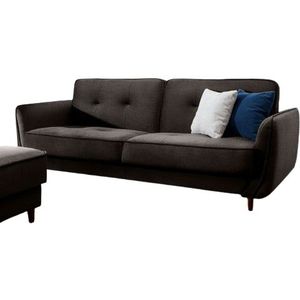 Driezitzetel Harwood | 220 x 90 x 83 cm | Met bedfunctie | Donkerbruin