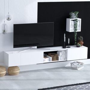 TV-meubel Emerald zwevend | 180x25x30 cm | Wit