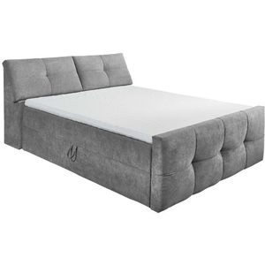 Boxspring Fitzroy 160x200cm met opbergruimte - donkergrijs