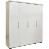 Kledingkast Nikkie | 183x160x52cm | 4 deuren | wit