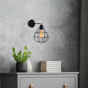 Strakke en Eigentijdse Zwarte Wandlamp - 20x23cm | Moderne Decoratieve Verlichting