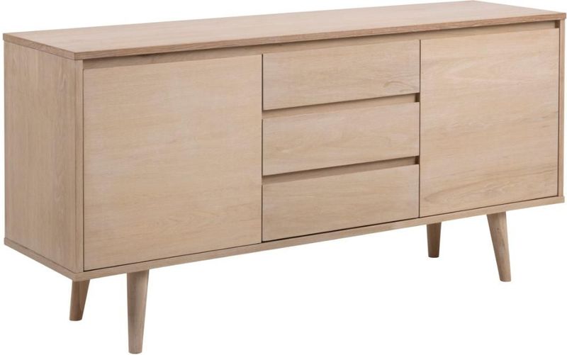 Dressoir Nalini 150cm 2 deuren & 3 lades - lichte eik