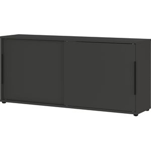 Dressoir met schuifdeuren Tomori | 160 x 40 x 74 cm | Antraciet