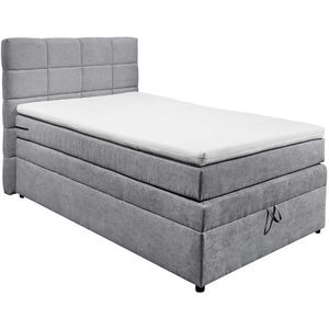 Boxspring Tahoe 140x200cm met opbergruimte - grijs