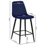 Counterstoel 'Boy' Fluweel Donkerblauw