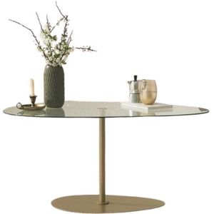 Glazen Salontafel Woody Fashion | 90 x 60 x 40 cm | Transparent Gold-design