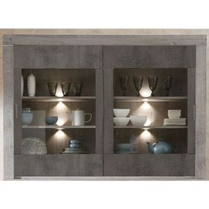 Wandrek Granada | 156 x 37 x 110 cm | Inclusief ledverlichting | Anthracite Oak-design