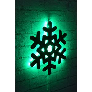 Brandhout LED-verlichting | 60 LED&#039;s/m | 375cm snoer | 28x32 cm | Groen