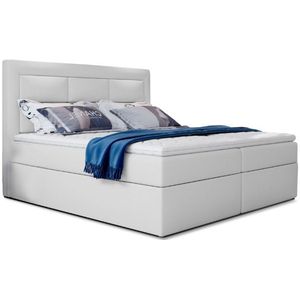 Boxspringbed Orsato | 140 x 200 cm | Inclusief matrastopper | Wit