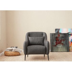 Atelier Del Sofa 1-zitsbank: Frame van beukenhout, antibacteriële stof - Antraciet