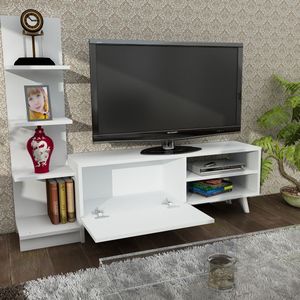 Furny Home TV-meubel | 100% Melamine Laag | 18mm Dikte | 140cm Breedte | Wit