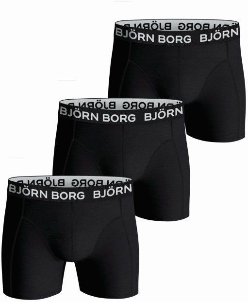 Bjorn Borg Björn Borg Heren Boxershort 3-pack – Zwart – Cotton Stretch Maat L Man