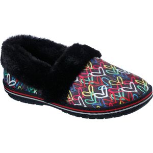 Skechers - BOBS Too Cozy - Pantoffels - Hartjesprint - Microvezel - Faux-Fur Bies