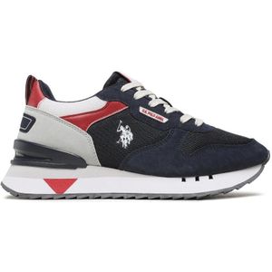 U.S. Polo Assn. Buzzy - Heren Sneaker - Grey & Navy - Eco-leer en Textiel