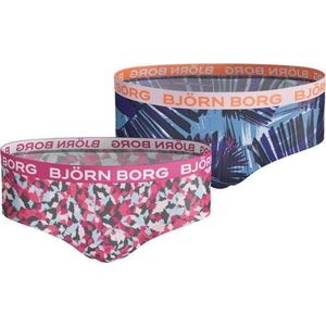 Bjorn Borg Björn Borg Meisjes Hipster 2-pack – Zacht Katoen – Palmprint & Multicolor Maat 170 Meisje