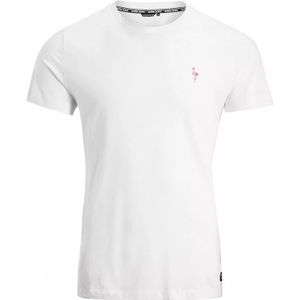 Bjorn Borg Heren T-shirt Wit Flamingo Maat L Man