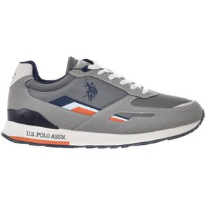 U.S. Polo Assn. - Tabry - Sneakers - Grey & Navy - Eco-suède & Mesh