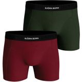 Bjorn Borg Björn Borg Heren Premium Boxershorts 2-pack – Army En Bordeaux Maat M Man
