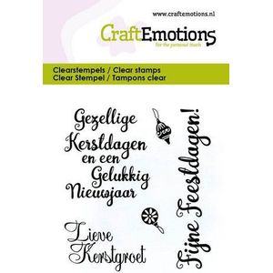 Craft Emotions - Clearstamps - Kerst tekst - 6x7cm - 5 stempels