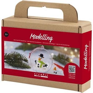 Creativ Company - Mini Hobbyset Boetseren - Sneeuwpop - Kerstdecoratie - DIY