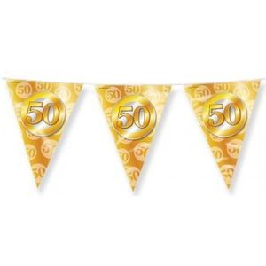 Paper Dreams - Party vlaggenlijn Foil - 50 jaar getrouwd - Goud