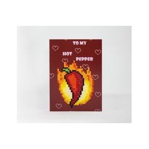 Wc0171 Diamond painting kaart - To My Hot Pepper - 14x10cm