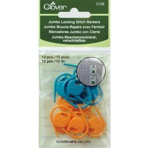 Clover - 3109 Jumbo Locking Stitch Markers - 12st