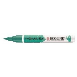 602 Ecoline brushpen - Donker groen is een vloeibare waterverf in een brushpen