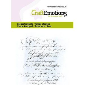 Craft Emotions - Clearstamps - Achtergrond tekst - 6x7cm - 1 stempel