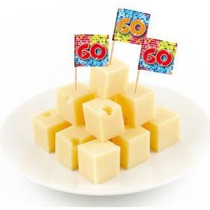 Folat - Prikkers Birthday Blocks - 60 jaar - 24 stuks