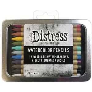 Tdh76308 Ranger Distress Watercolor Pencils - Kit 1 - Houtloos - 12st in blik