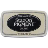 Tsukineko - Stazon Pigment inktkussen - 031 Piano Black - 75x35mm