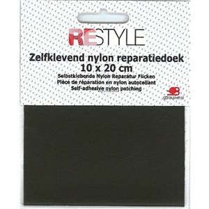 Restyle - Reparatiedoek zelfklevend nylon - 10x20cm - Kleur 542 Bruin